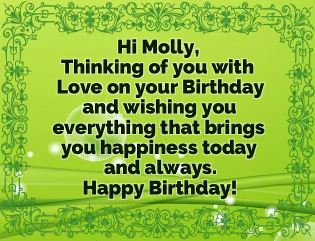Happy Birthday Molly Happy Birthday Molly