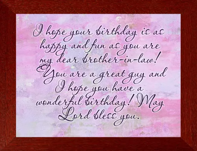 Birthday Wishes In English For Brother In Law