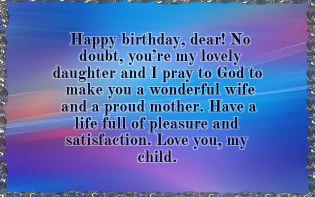Birthday Wishes From Mum To Daughter