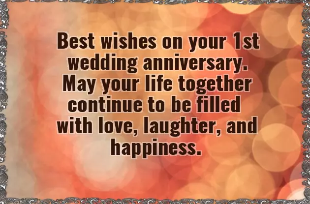 First Wedding Anniversary