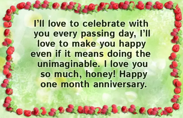 Happy One Month Anniversary Happy One Month Anniversary