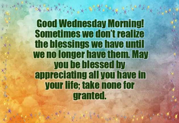 Wednesday Morning Messages