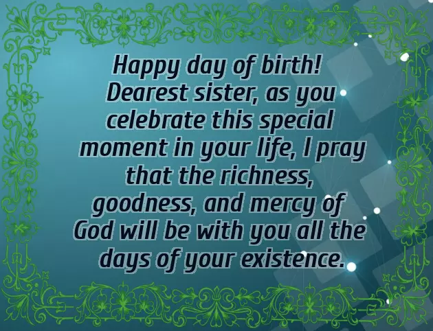 Beautiful Words For My Sister Birthday