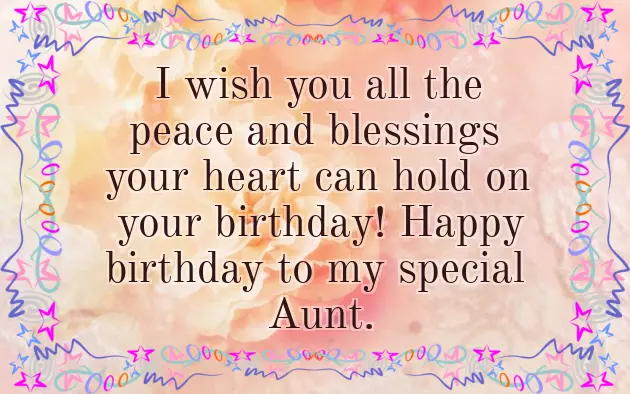 Sweet Message For Aunt