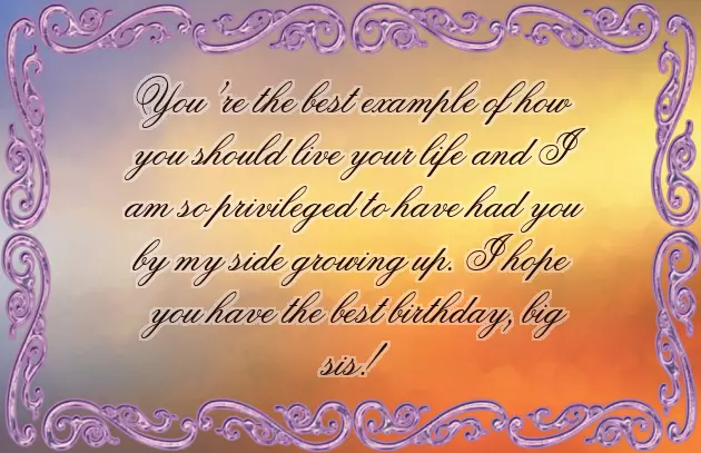 Best Wishes For Big Sister Birthday