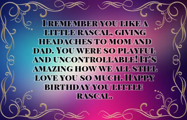 Birthday Wishes For Younger Brother From Elder Brother