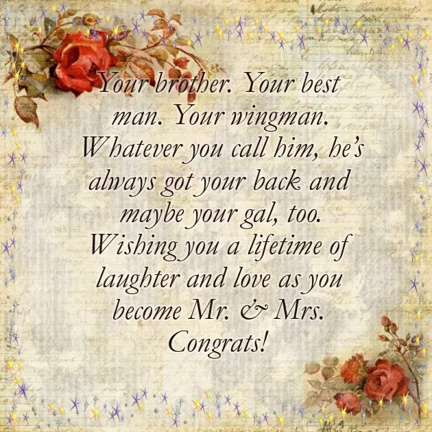 Caption For Brother Marriage