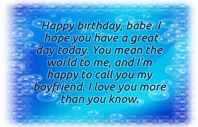 Birthday Wishes For Boyfriend Simple