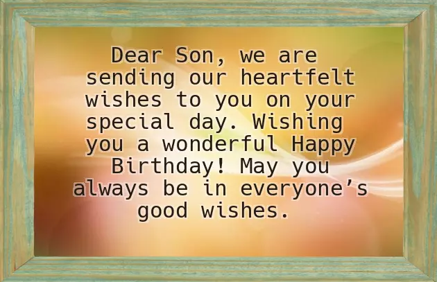 Happy Birthday Words To My Son