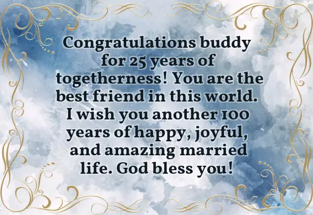 Wishes On 25Th Anniversary