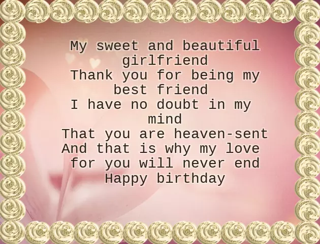 Birthday Sms To A Girlfriend Birthday Sms To A Girlfriend