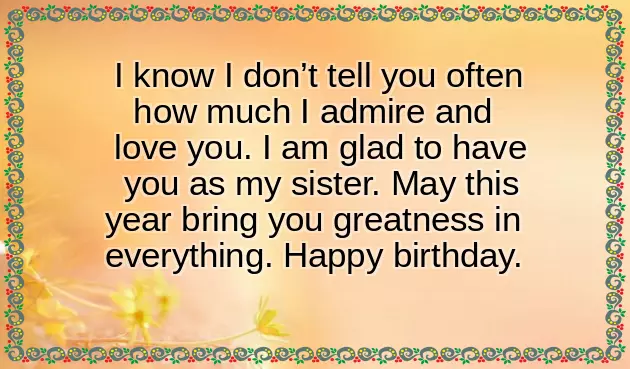 My Best Sister Birthday Wishes