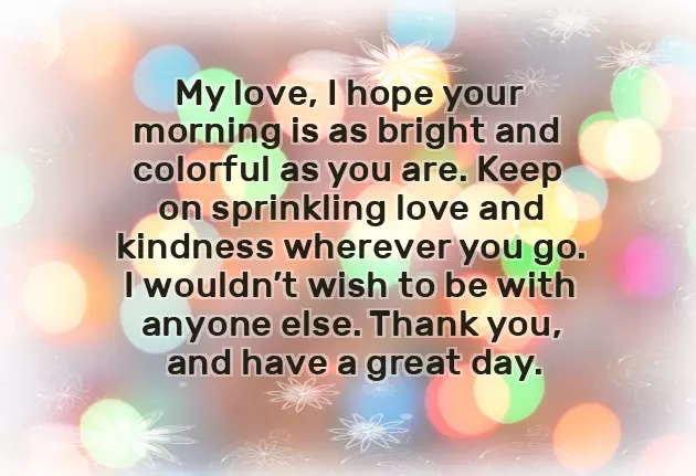 Good Morning Message To Brighten Her Day