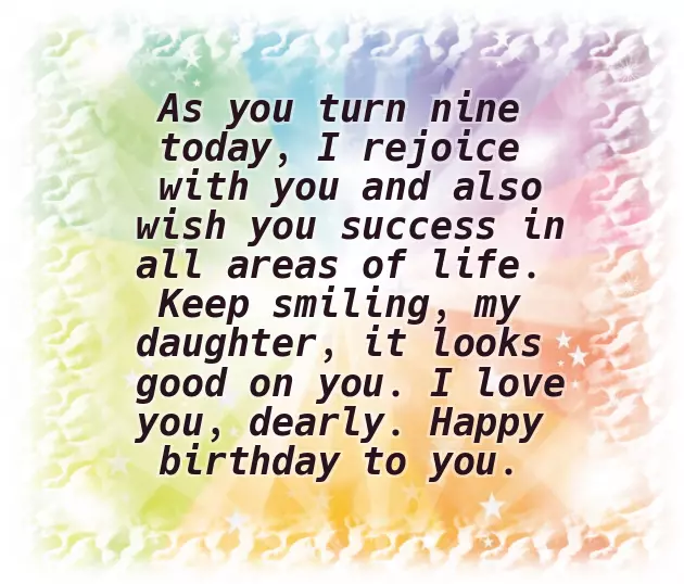 Birthday Wishes For A 9 Year Girl Birthday Wishes For A 9 Year Girl