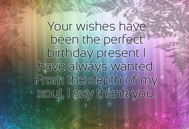 Thanks To Special Person For Birthday Wishes