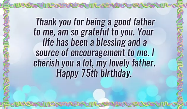 Birthday Wishes For 75Th