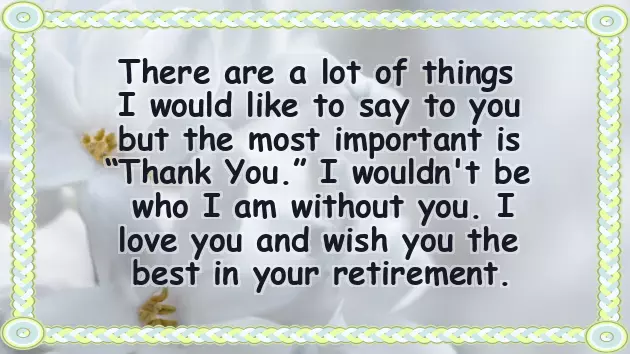 Retirement Wishes To Daddy