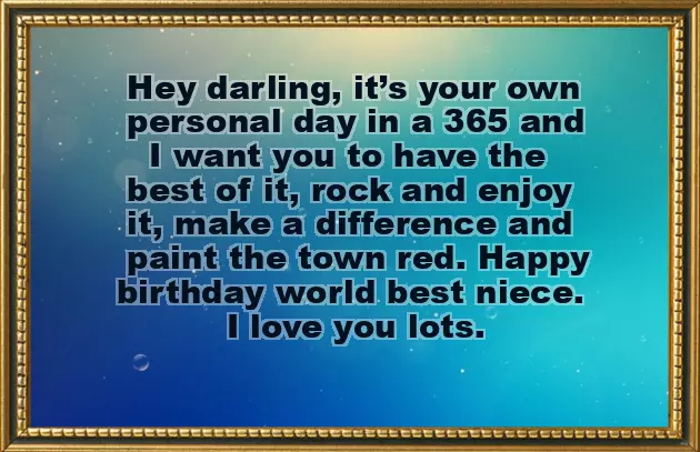 Simple Birthday Wishes To Niece