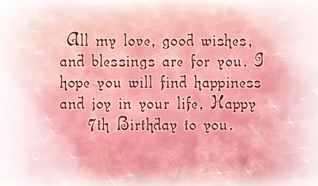 Greetings For 7Th Birthday Girl Greetings For 7Th Birthday Girl