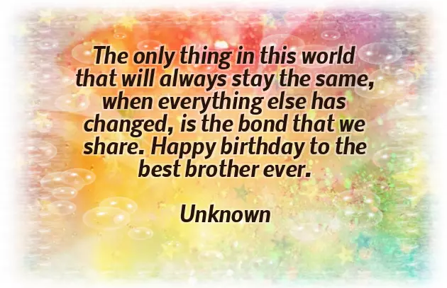 Only Brother Birthday Wishes