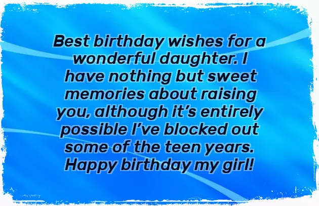 Birthday Wishes For My Sweet Daughter
