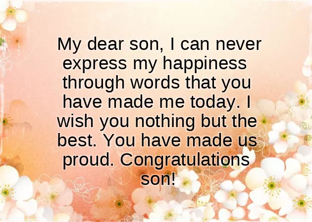 Congratulations To My Son For Graduation