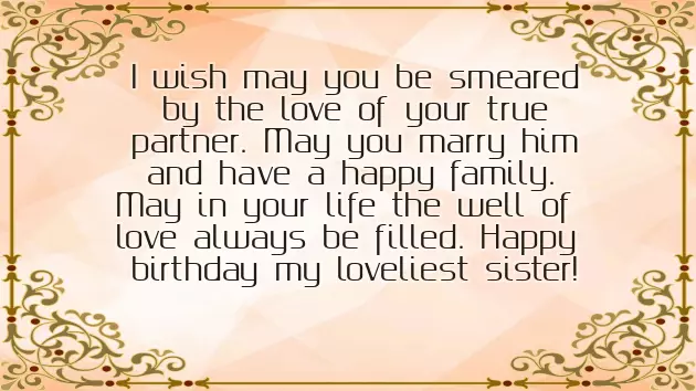 My Dear Sister Birthday Wishes