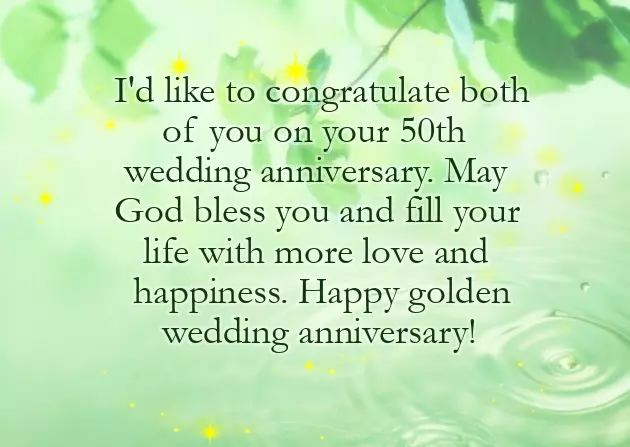 Golden Jubilee Birthday Wishes