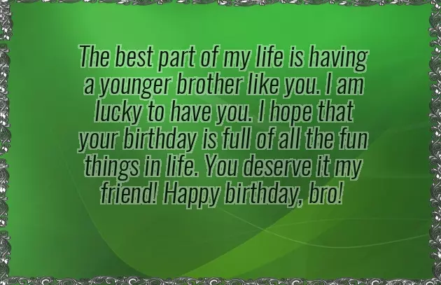 Younger Brother Birthday