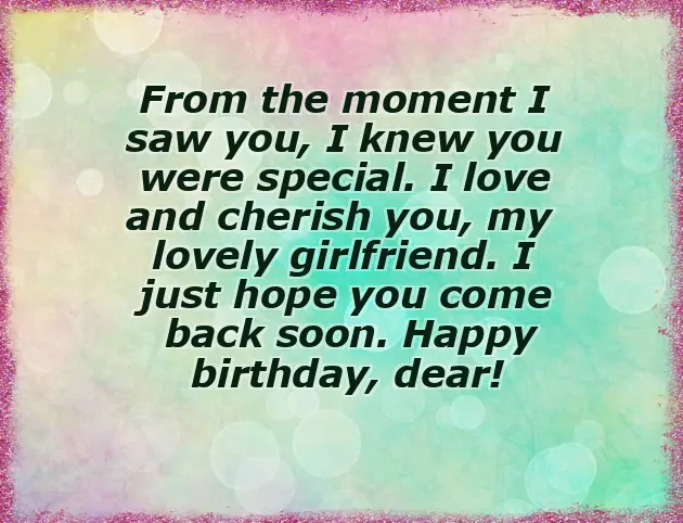 Girlfriend Birthday Wishes In English