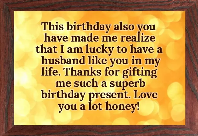 Husband Birthday Wishes Quotes In English