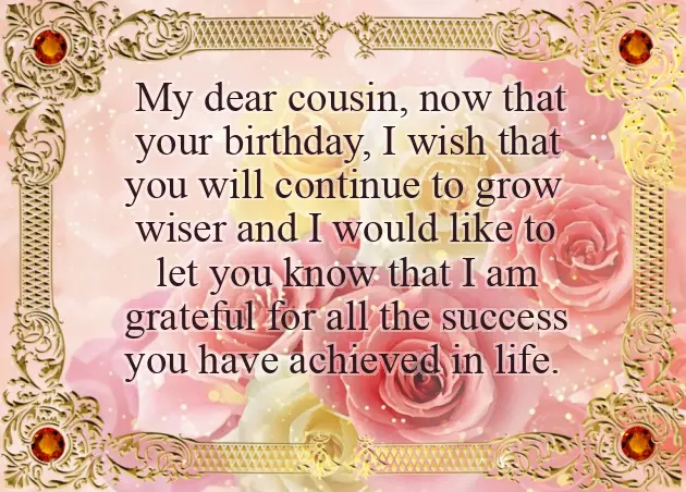 Happy Birthday To My Beautiful Cousin