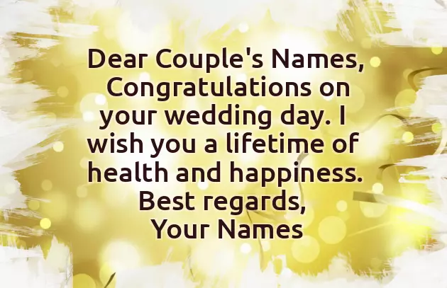 Wedding Registry Message