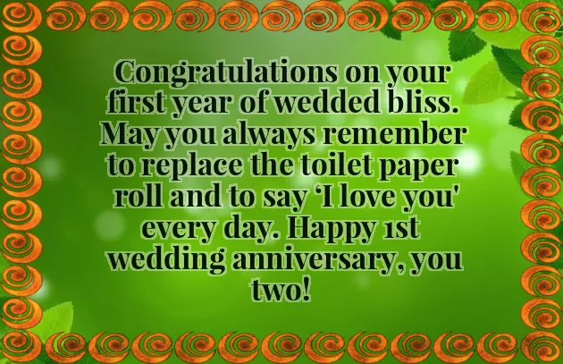 First Wedding Anniversary