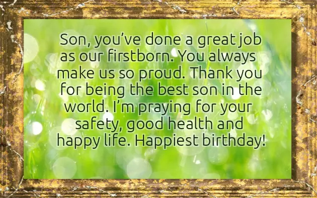 1St Birthday Wishes Son