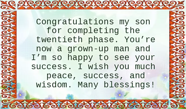 Congratulations To Parents On Son