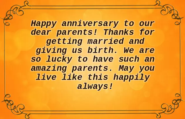 Happy 25Th Anniversary To Parents