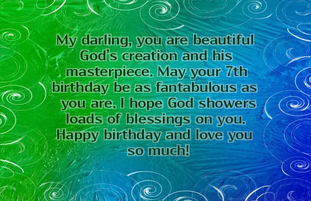 7Th Birthday Wishes For Girl