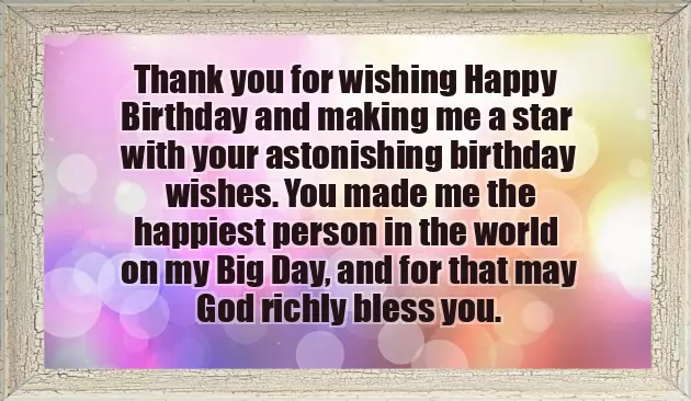 Grateful Thank You For Birthday Wishes