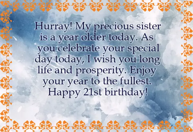 Happy 21St Birthday Sister Happy 21St Birthday Sister