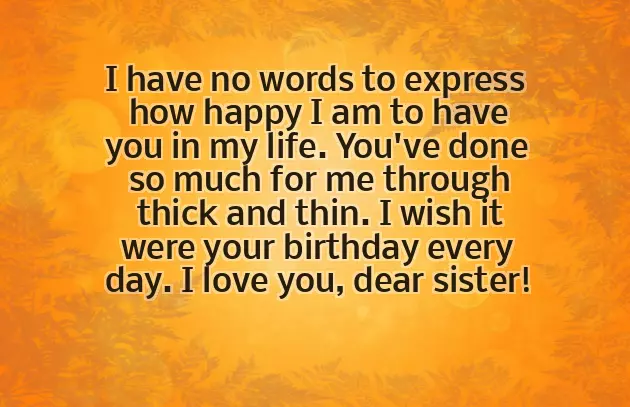 Happy Birthday Sister Not By Blood