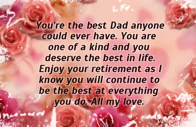 Retirement Wishes To Daddy