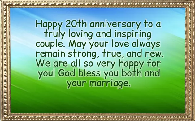 Happy 20Th Wedding Anniversary Wishes