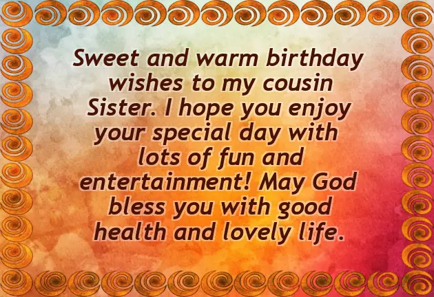 Happy Birthday Best Cousin Sister