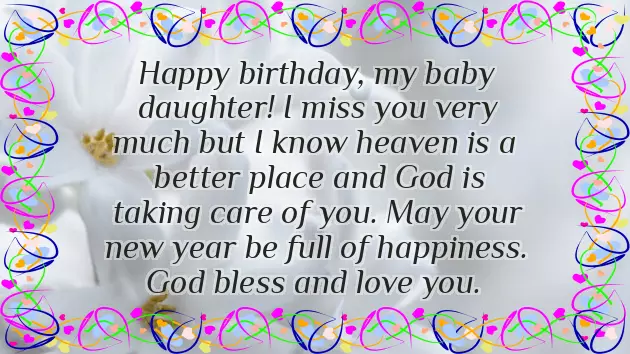 Happy Birthday To My Daughter In Heaven Quotes