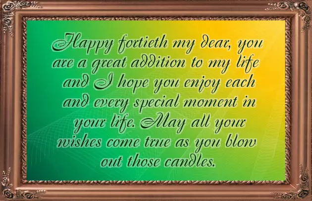 40Th Birthday Wish For Brother