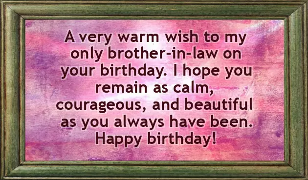 Birthday Wishes For Bro In Law