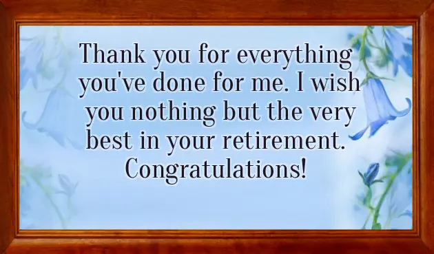 Retirement Wishes In English
