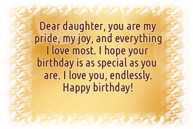 Special Daughter Birthday