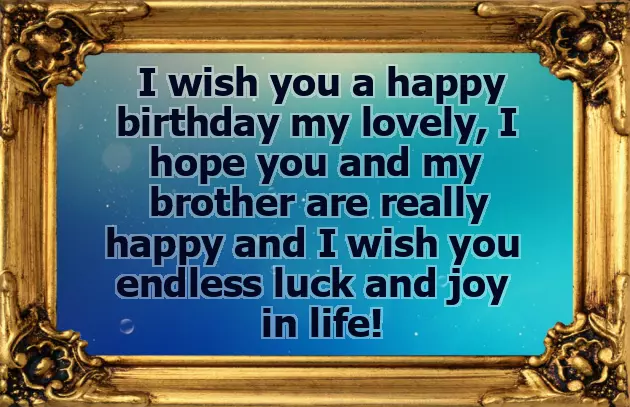 Happy Birthday To Sister In Law Wishes